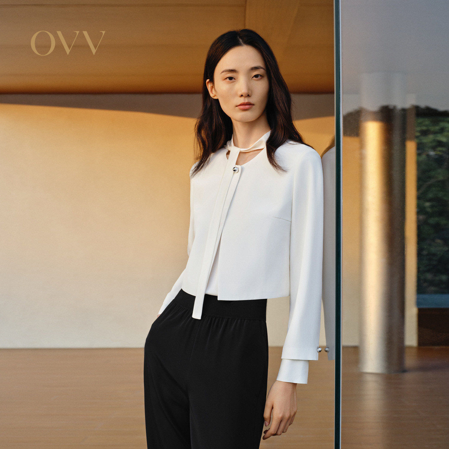 【重磅真丝】OVV2025春夏新款女装22MM弹力重绉短款夹克