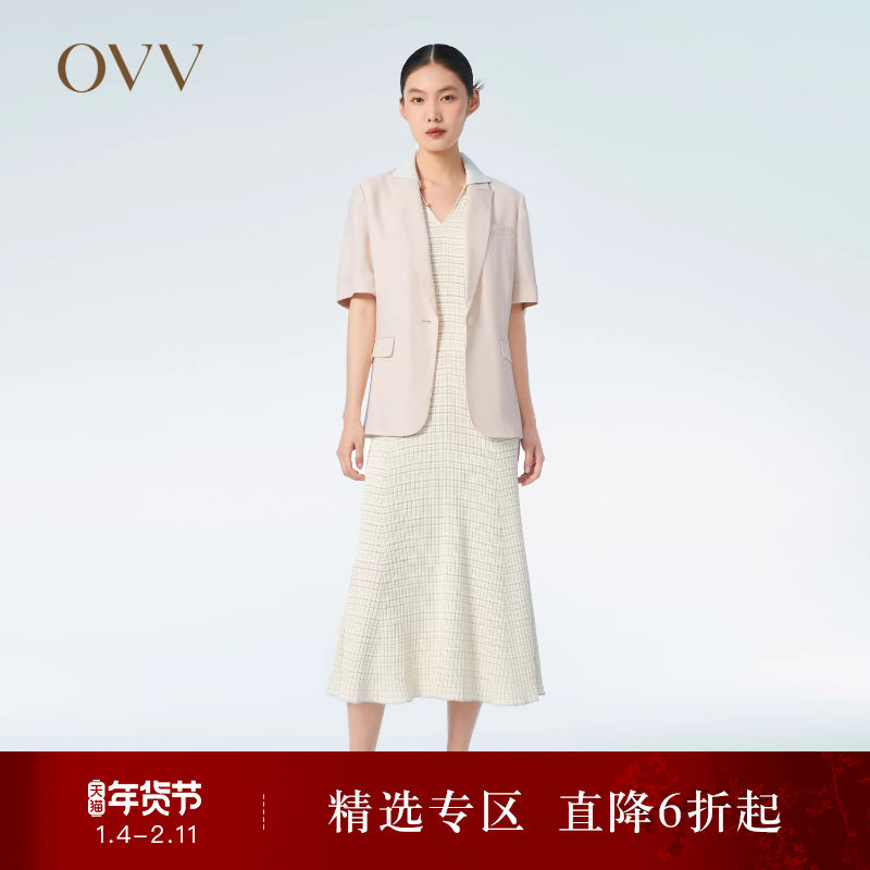 OVV春夏热卖女装醋酸仿麻时尚一粒扣休闲短袖西服外套,女装/女士精品,西装,淘宝优惠券,粉丝福利购,淘宝优惠卷