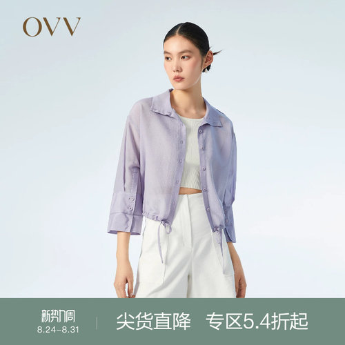 OVV休闲春夏短袖短袖衬衫