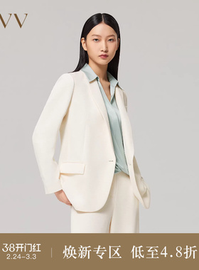 【爱情而已同款】OVV秋冬女装戗驳领时尚修身套装西服