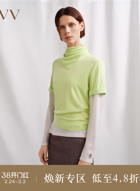 【可机洗黄金羊毛】OVVOutlet秋冬热卖女装精致刺绣针织衫