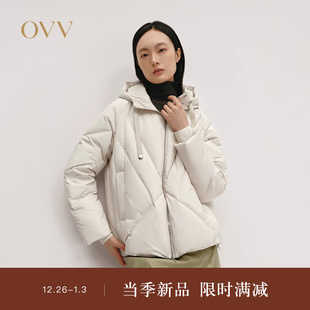 高领连帽轻便保暖短款 女装 舒适羽绒服外套 新款 OVVOutlet秋冬热卖