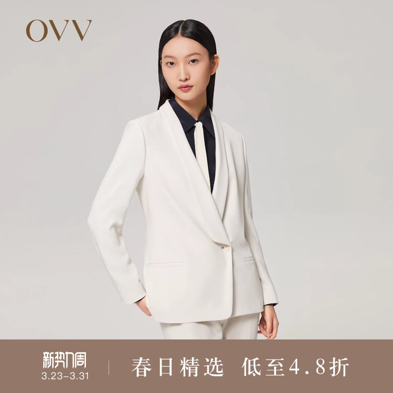 【日本进口三醋酸】OVVOutlet秋冬女装时尚休闲通勤套装西服