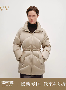 OVVOutlet秋冬热卖女装立领落肩直筒版型轻盈防风保暖羽绒服