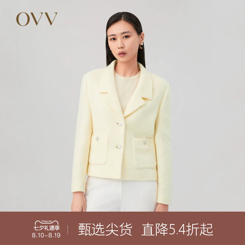秋冬长袖西服OVV针织窄袖秋冬