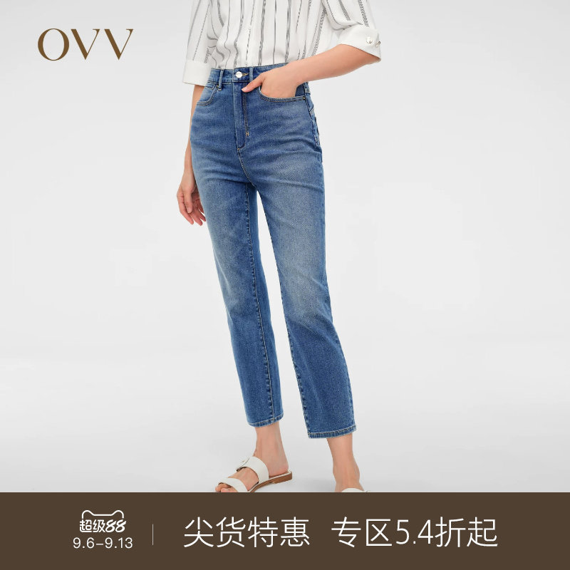 OVV直筒丹宁春夏牛仔裤图片