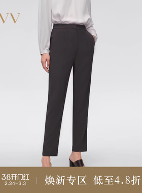 OVV春夏热卖女装日本进口醋酸面料利落中线通勤西裤