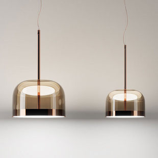 设计师款 北欧后现代简约设计师玻璃餐厅床室床头LED吊灯