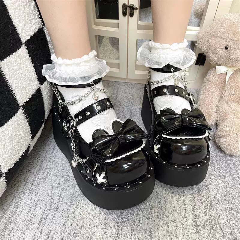 原创正品lolita鞋y2k亚浅口单鞋
