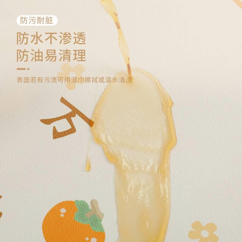 。圆桌桌布免洗皮革防水防油耐高温皮革餐桌垫茶几防滑垫圆形桌布