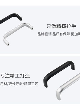 海坦LS516 黑色拉手铝合金工业用明装方形塑料电焊X机箱柜门提手