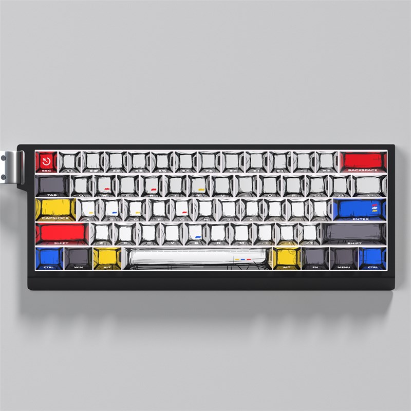 侧刻漫画主题键帽原厂透光pbt适配磁轴键盘ND63AceQ60/68made68