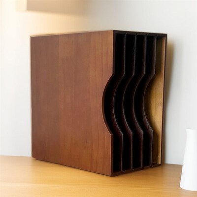 楠竹黑胶唱片盒架古典怀旧LP唱片收纳架黑胶碟片收纳箱CD架收纳架