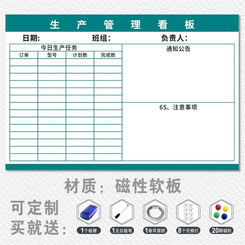 人员去向牌职工值班状态出勤一览工作表告知动态排班公示吸磁可擦