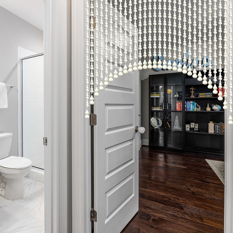 全桃木葫芦帘入户门隔断帘客厅玄关珠帘卫生间厕S所门帘遮挡半挂