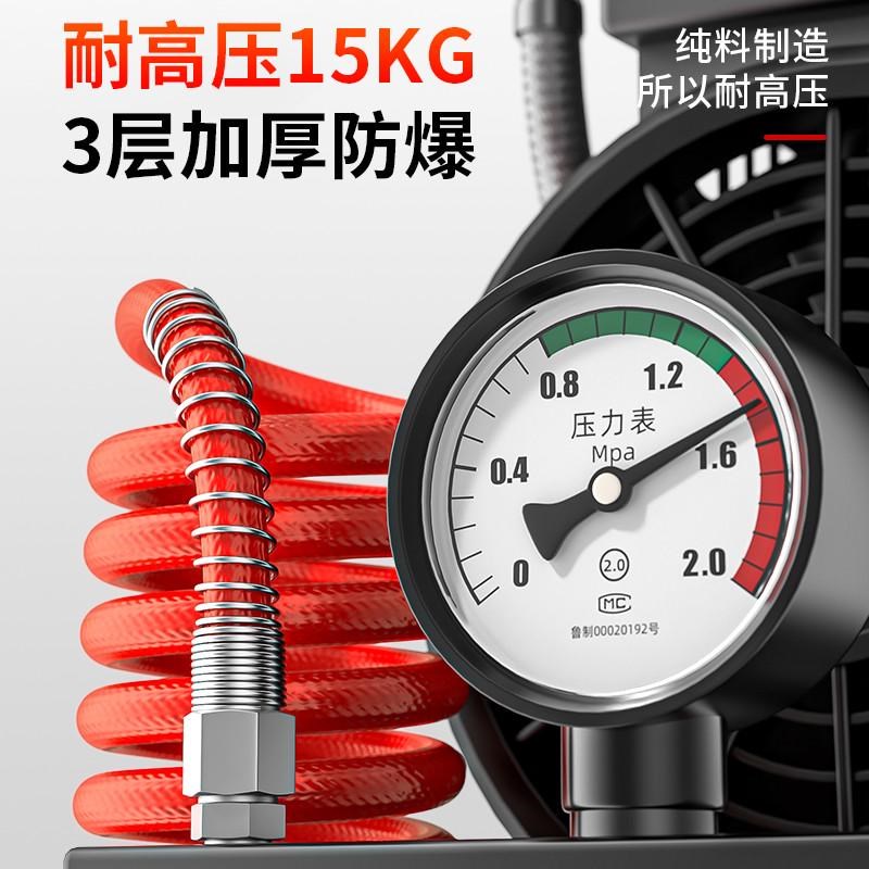 PU弹簧气管软管螺旋伸缩空压机气泵高压汽管快速接T头气动风管8mm