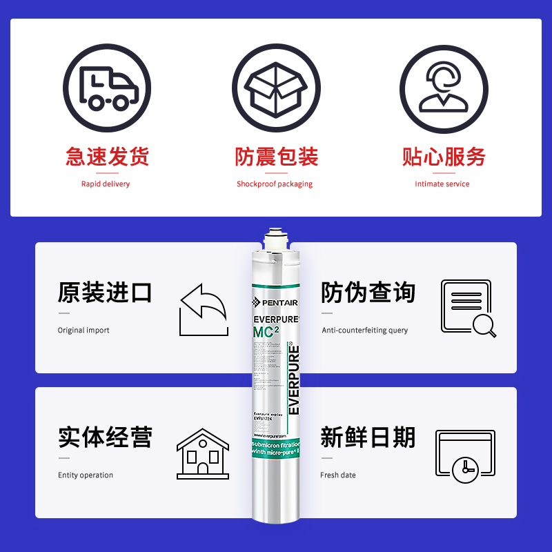 爱惠浦净水器滤芯MC2 H100h104BwH2PBS-400EF-900P 7 4FC-LS滨特
