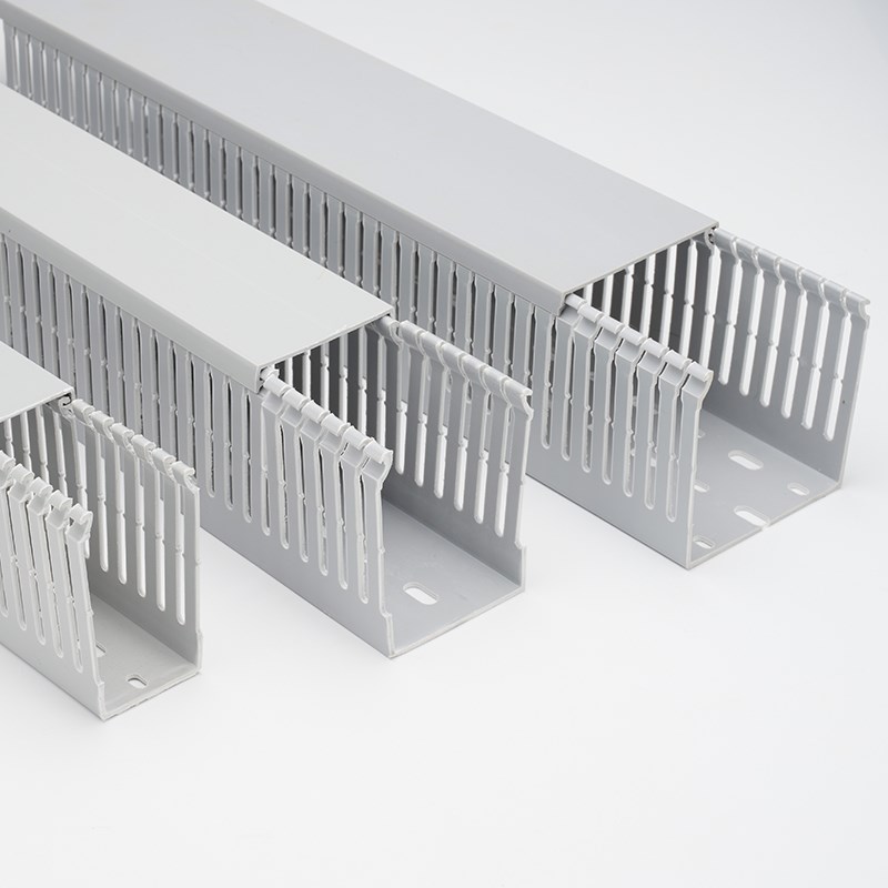 pvc线槽阻燃配线槽配r理线灰色线槽配电箱线槽塑料电柜行线走线槽