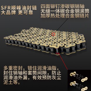 适用钱江QJ150 18R风暴太子牙盘加厚链条大小齿轮耐磨摩托车套链