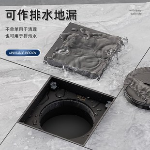 隐形清扫口304不锈钢清扫口DN110地面检查口检修口地漏密闭堵头