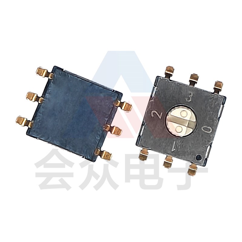 旋转拨码开关4档 RTS-4RM-G3 旋转编码4档数字波段开关贴片