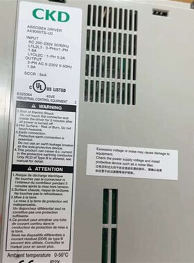 CKD驱动器AX9000TS-U0搭配DD马达AX4009T