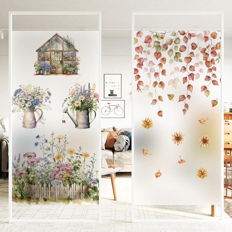 透光不透人静电磨砂玻璃贴膜窗贴纸公司办公室隔断浴Y室阳台防窥