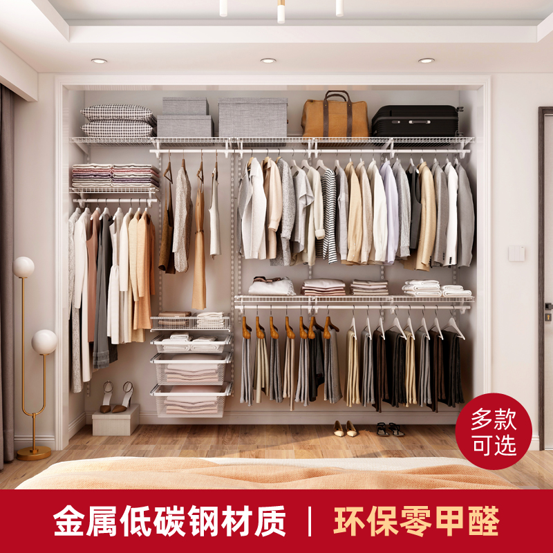 铂耐开放式衣帽间衣柜n定制小户型整体步入式衣帽间  3.0米套装