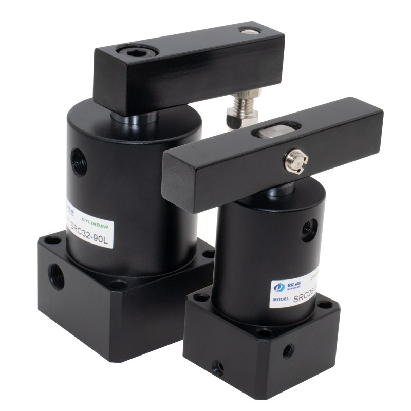 90度旋转夹紧下压转角气缸ACK/SRC25/C32/40/50/63R/LD双压板180