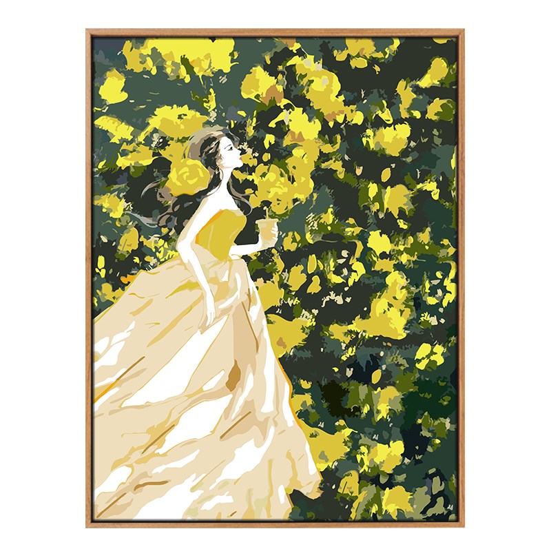 玫瑰的故事diy数字油画2024新款油彩画涂色填充治愈系丙烯装饰画