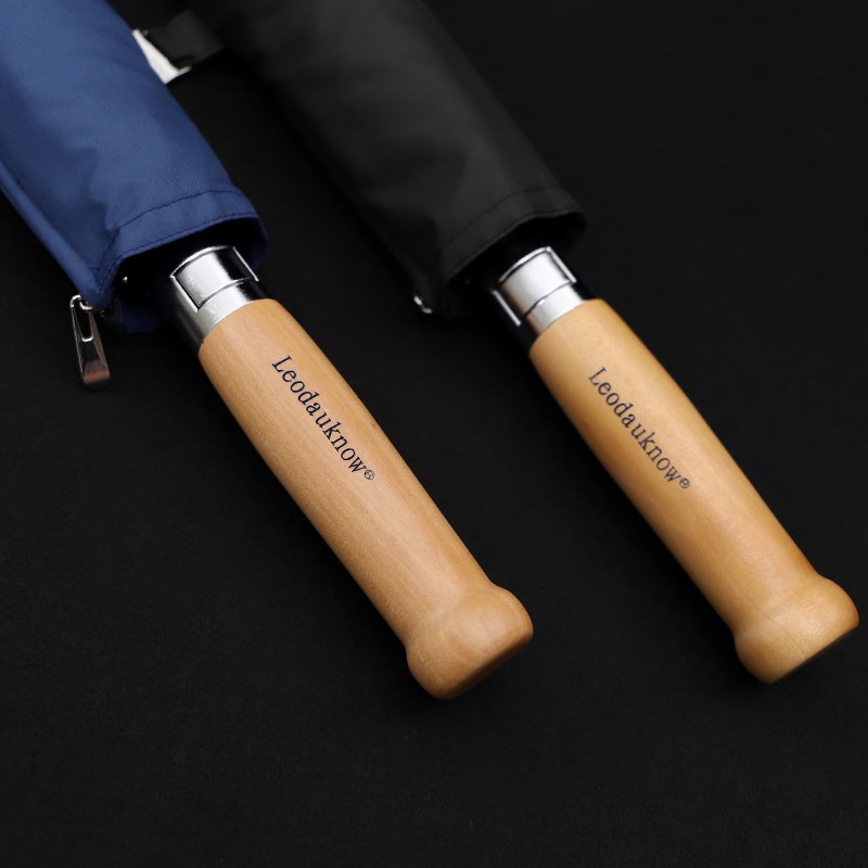 德国商务男士自动长柄直柄大雨伞超大号双人防暴雨抗强风木质手柄