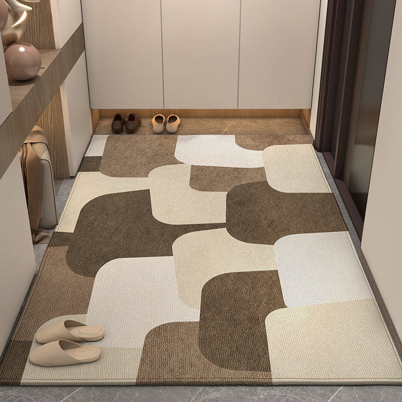 2024新款入户门地垫耐脏简约玄关防水I欧式轻奢稳固防滑可裁剪地