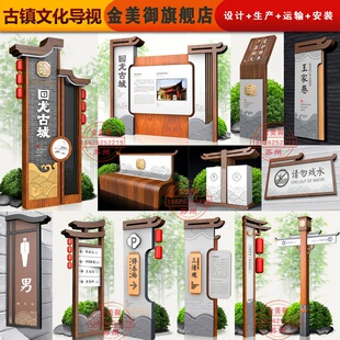 户外导示路牌导览图公园仿古导向路标指示牌景区导视台景区导视牌