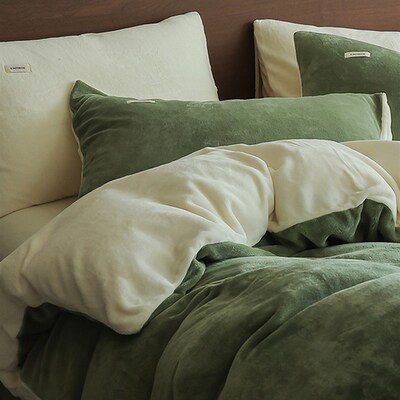 冬季珊瑚绒被套四件套牛奶法兰绒150x210x200x180x220x230x248cm