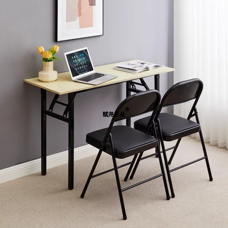 折叠电脑桌台式桌会议培训吃饭小餐桌出租房长方形办公学习书桌子,住宅家具,板木餐桌,淘宝优惠券,粉丝福利购,淘宝优惠卷