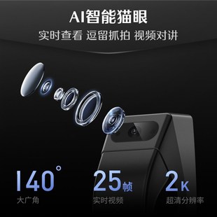 德施曼猫眼大屏智能门锁指纹锁密码锁智能锁大圣Q5MPro(标准版)