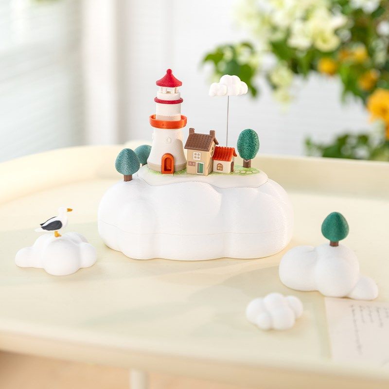 阿楹 治愈系高级感八音盒男女孩生日礼物小众手摇发光音乐盒摆件