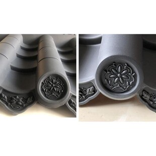 片屋顶一体连体中式树脂小青瓦仿古瓦房顶门头徽派四角亭屋檐装饰