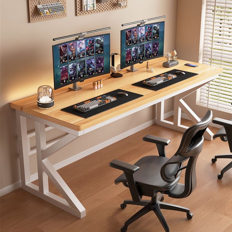 实木电脑桌书桌学生学习家用写字桌电竞桌长方形卧室双人办公桌子,住宅家具,电脑桌,淘宝优惠券,粉丝福利购,淘宝优惠卷