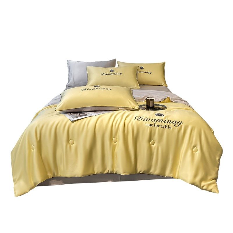 水洗真丝夏被四件套夏季单人学生宿舍空调被双人夏凉被可机洗被子,床上用品,化纤被,淘宝优惠券,粉丝福利购,淘宝优惠卷