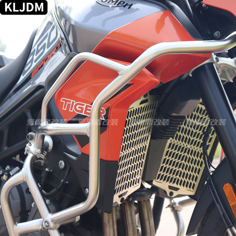 JDM适配凯旋Tiger850adv保险杆护杠三箱引擎护甲客厅灯罩水箱护网
