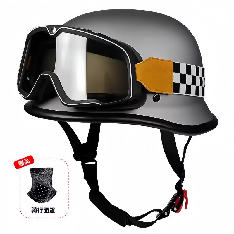 新国标瓢盔3ch加大码大兵盔机车巡航半盔夏摩托车头盔男女四季通