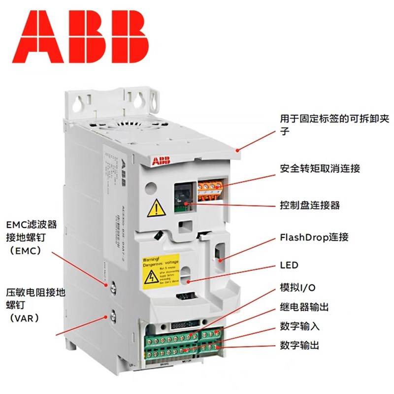 ABB变频器ACS355-03E系列-01A2-4 01BA9 02A4 03A3 04A1 05A6 07A
