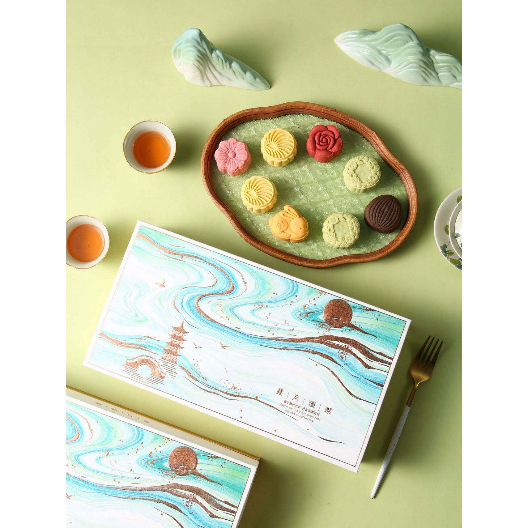 中秋节网红流心月饼港式流心糕点中式点心送礼送长辈佳品月饼礼盒