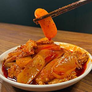 秦岐轩陜西宝鸡酸辣劲道呱呱面筋350g*6袋