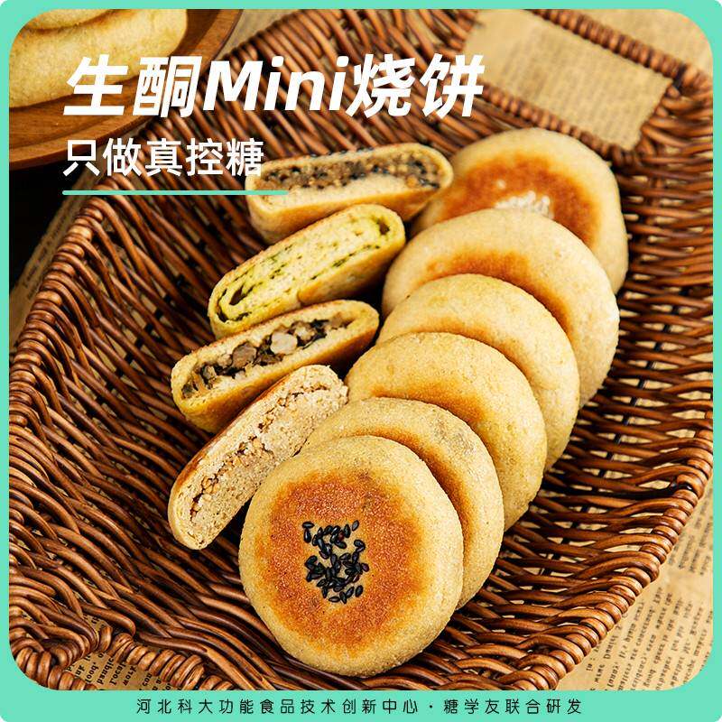 糖学友生酮PRJ馅饼无蔗糖烧梅干 干菜早饼轻碳水高饱腹餐慢饼糖友