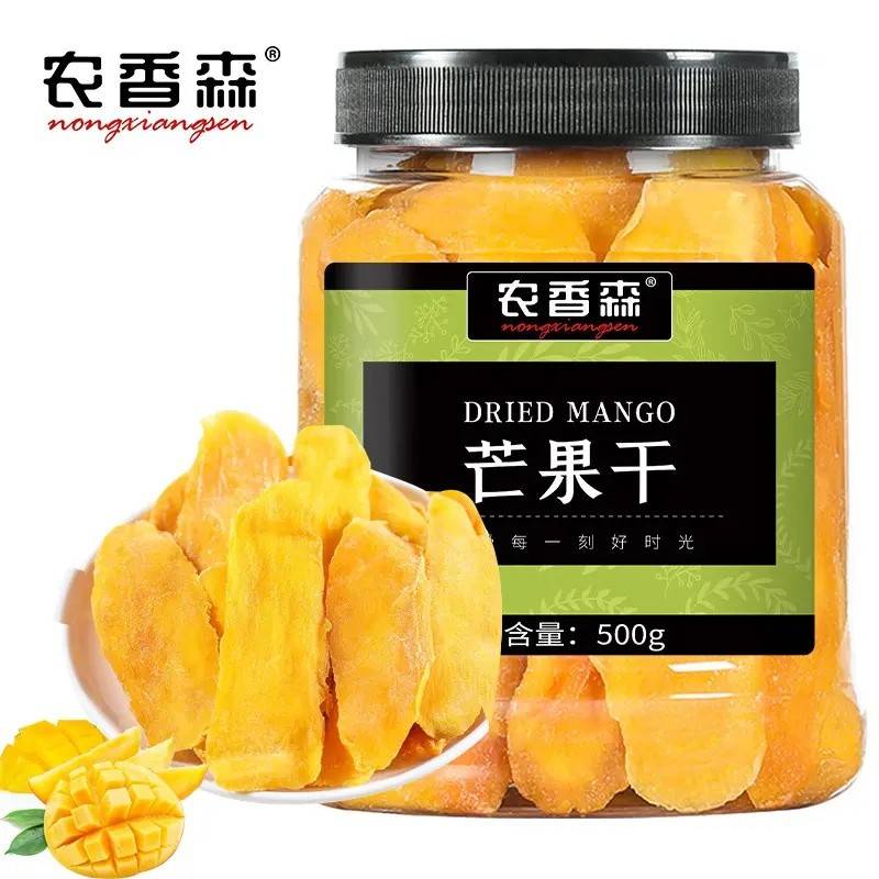 农香森芒果干500g蜜饯果脯厚切水果干特产休闲小吃网红零食芒果片