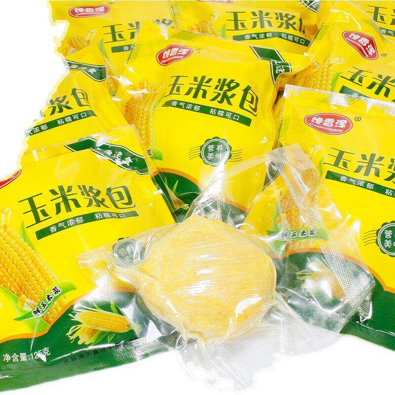 馋香泽纯玉米浆包玉米桨包饼玉米爆浆饼纯玉米粑包谷糍粑粗粮早餐