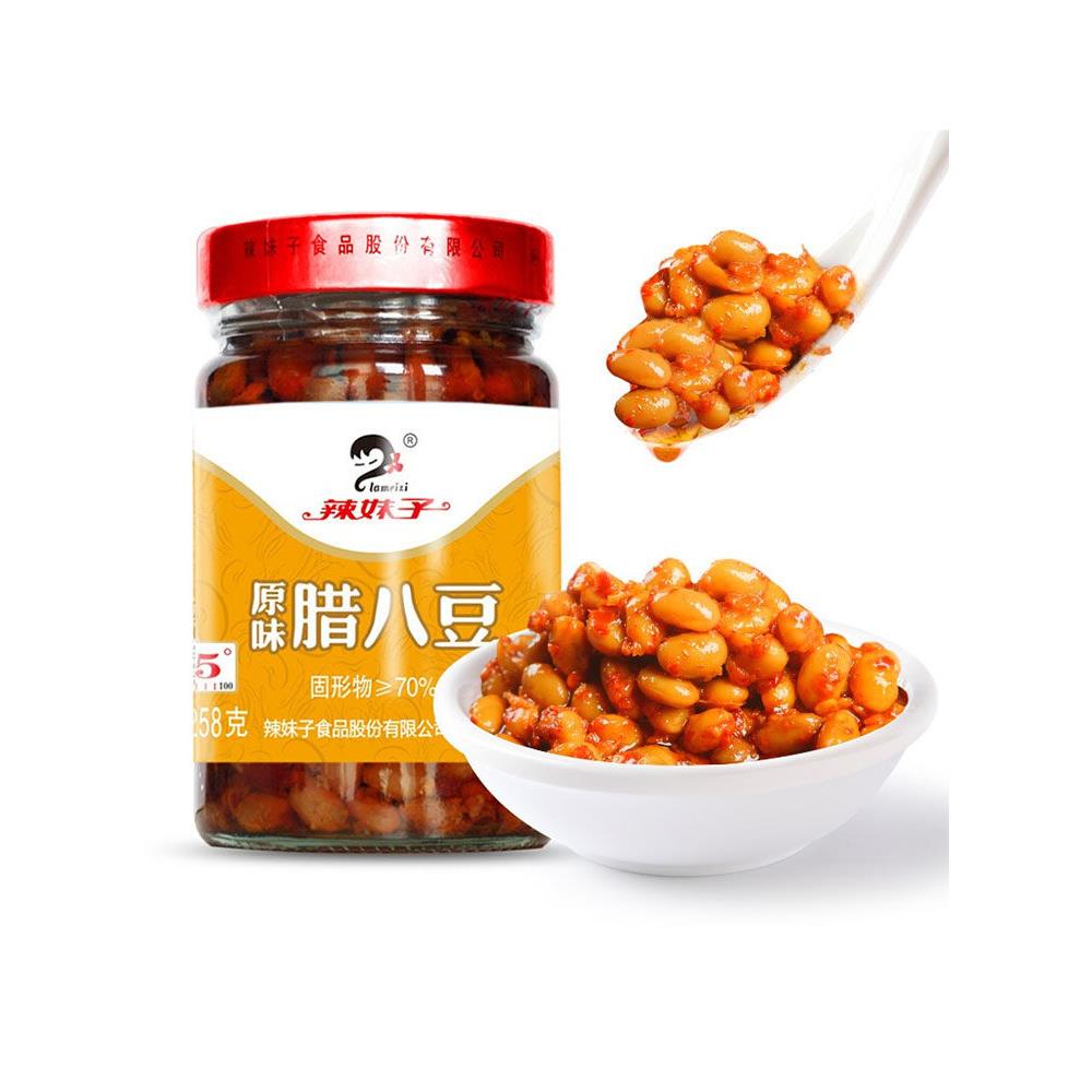 辣妹子腊八豆香辣瓶装酱豆子豆瓣黄豆酱餐饮商用湖南特产下饭菜