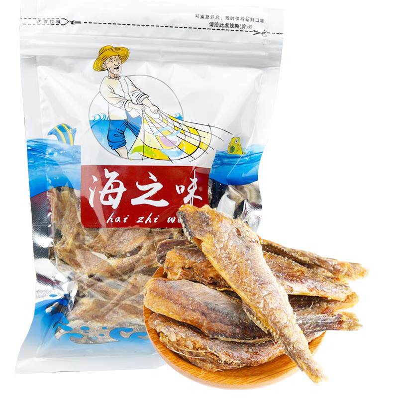 云港海味海之味海产食品休闲辣味零食嘎嘣脆小黄鱼干 80g*4袋